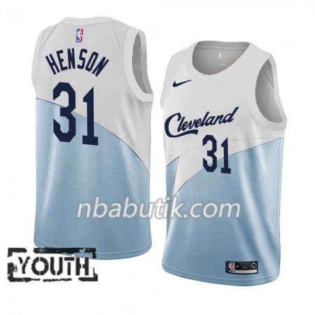 NBA Børn Trøje Cleveland Cavaliers John Henson 31 2018-19 Nike Blå Hvid Swingman NBA Børn Trøje Cleveland Cavaliers John Henson 31 2018-19 Nike Blå Hvid Swingman